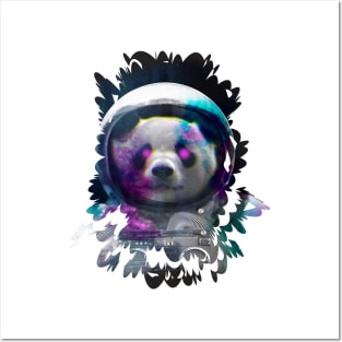 Panda astronaut in the space Posters and Art